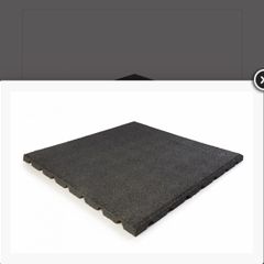 Black rubber garden tiles -Play area or balcony patio etc