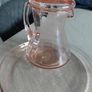 Vintage Pink Glass Water Set - Pitcher/Jug, 2 Glasses & Tray (1930s/Art Deco Style) Image 3