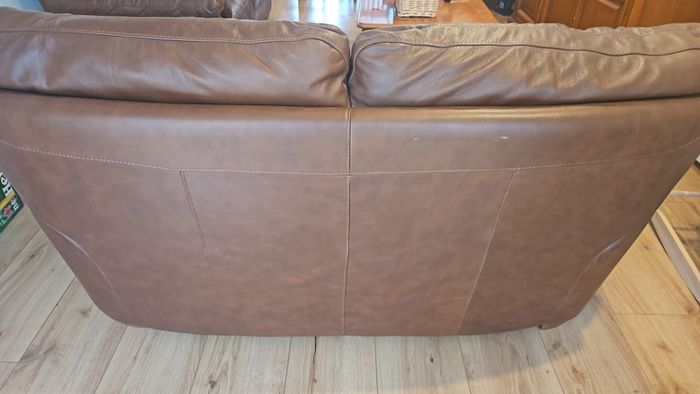 Brown Leather Sofa Set of 3x