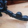 Wooden Table with Cast Iron Base Image 6