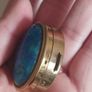 A vintage metal pill box with an enamel lid. Image 7