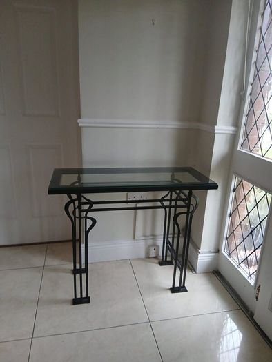 Hall tables with glass top