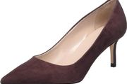 HUGO BOSS Ladies Leather Pumps Shoe INES 60-s, 50480738 Dark brown201, 40.5 EU