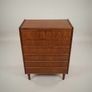 Danish Mid Century Teak Six Drawer Tallboy Image 5