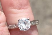 Zircon Sterling Silver engagement ring