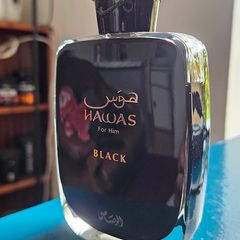 Rasasi Hawas Black, sprayed 30ml of 100ml