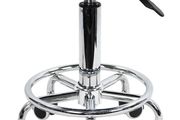 NEW SALE | Round Rolling Stool with Foot Rest PU Leather Height Adjustment Modern Industrial Metal Style Swivel Spa Salon Tattoo Work Massage Stools Small