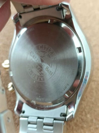 Citizen Eco-Drive Moon Phase Calibre 8651 WR 100 Never Worn Two Tone Bracelet Watch