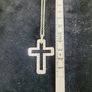Solid Sterling Silver 925 Cross Pendant & Chain Necklace - 45cm, 7.16g Image 8
