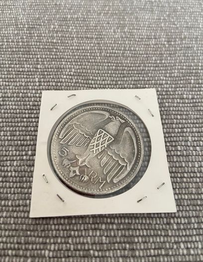 Ww2 Mark German Coin  Hitler Luftwaffe Swastika Nazi Warplane  Reichsmark