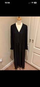 Massimo Dutti lined long dress suit 12-14