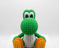 Yoshi  Crochet Texture Nintendo Gaming Decor