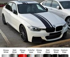 Car Hood Bonnet Roof Trunk Kit Long Racing Stripe Stickers For BMW 3 Series M3 E90 F30 G20 Vinyl Decals Auto Tuning Accessories