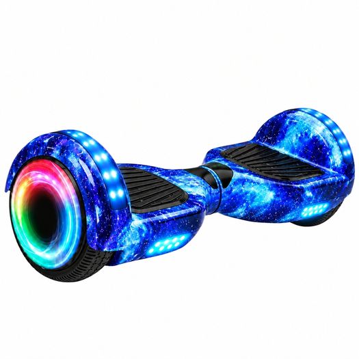 6.5 inch Blue Galaxy Hoverboard with Bluetooth, 4 LED Lights & Carry Bag