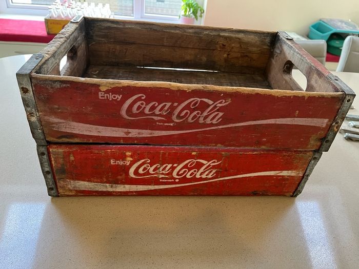 Coca Cola American 70's Wood Crates x2