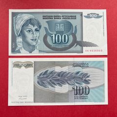 Yugoslavia  100  Dinara  1992  PICK 112 .( Uncirculated ) Pick  119a.