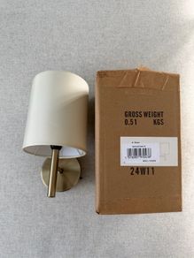 2 x Antique Brass Wall Lights