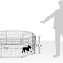 NEW SALE | 8 Panel Playpen Suitable for Dogs/Puppies/Cats & Rabbits foldable ideal for Indoor/Outdoor use puppy play pen (61cm, Black) Image 3