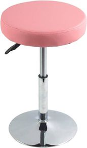 PU Leather Round Barber Shop Stool Height Adjustable Swivel Workshop Barber Shop Home Kitchen Short Bar Stools without Backrest Stool Small (FREE SHIPPING)