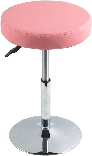 PU Leather Round Barber Shop Stool Height Adjustable Swivel Workshop Barber Shop Home Kitchen Short Bar Stools without Backrest Stool Small (FREE SHIPPING)