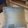 Luxury Decorative Cushions x2 in Blue and Chartreuse Crinkled Shot Silk Finish Image 5