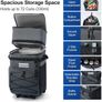 Leakproof Insulated Soft Rolling Cooler Bag with Stable All Terrain Cart and Handle Collapsible for Camping Beach Fishing Picnic with 6 Ice Cold Pack Image 2