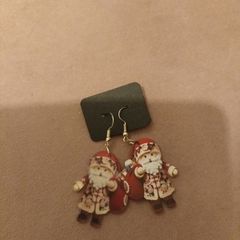 Santa christmas drop earrings