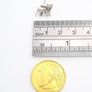 925 Vintage Sterling Silver Cats Stud Earrings Image 8