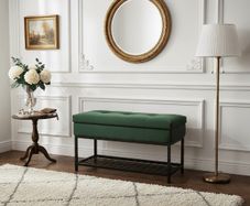 Emerald Vault Storage Ottoman