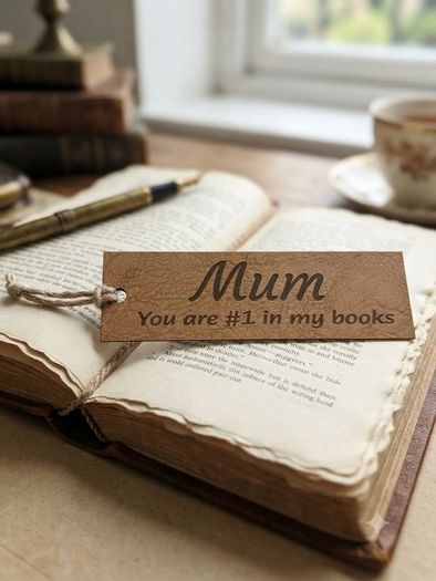 "Mum - You are #1 in my books" Engraved Bookmark