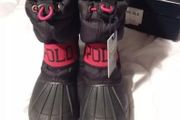 Ralph Lauren Polo Black Waterproof Snow Boots