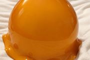 Replacement Mid-Century Amber Glass Hankerchief/Skirt Pendant Shade
