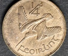 Ireland 1959 Farthing coin with Lustre Unc