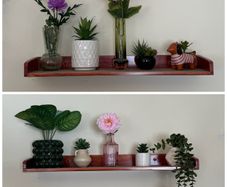 Mix of fake flowers and vases