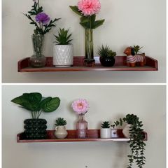 Mix of fake flowers and vases