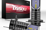 2 Pcs H7 Headlight Kit 90W Car 5050 CSP LED Lamp 20000LM 6000K White Car
