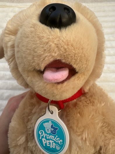Build A Bear Promise Pets Plush Golden yellow Labrador Retriever Puppy Dog with Barking sound (Press the paw for sound). Approx. 12" Used Please see photos