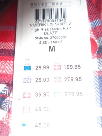 Noisy May Womans Check Shirt for Sale