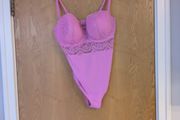 Dunne Stores Pink Soda Luna Lace Bodysuit.  Size - 38DD.   B.N.W.T