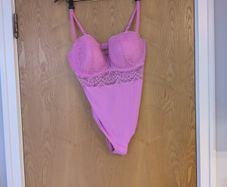 Dunne Stores Pink Soda Luna Lace Bodysuit.  Size - 38DD.   B.N.W.T