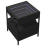Bedside Table with Infinity LED Black Image 3