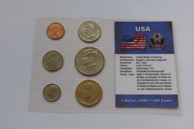 USA sealed BUNC coins set incl JFK Half & George Washington Dollar