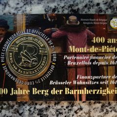 Belgium 2.5 Euro Base Metals Brilliant Uncirculated Coin 2018 - 400 years Mountain of Mercy - Belgian Coincard Catalogue