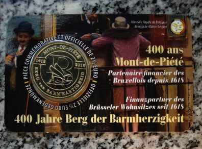 Belgium 2.5 Euro Base Metals Brilliant Uncirculated Coin 2018 - 400 years Mountain of Mercy - Belgian Coincard Catalogue