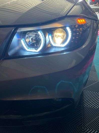 BMW 3 series Blue Halo LED Headlights Pair
