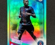 Nuno Mendes /199 2025-26 Topps Chrome UEFA PSG Portugal #69