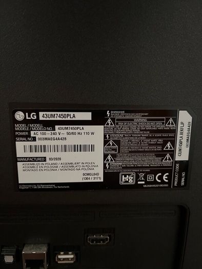43 LG Smart TV Perfect Condition