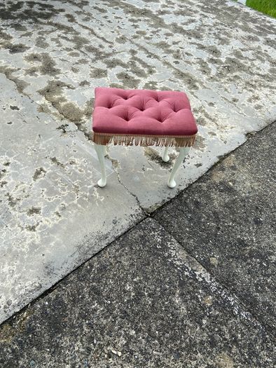 Pink Draylon Bedroom stool