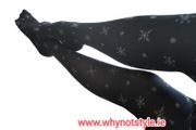 Black Tights with snowflakes