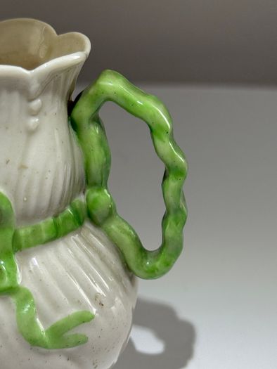 Antique Belleek Fermanagh Ireland Miniature Cream Jug.  2nd Mark (1891 to 1926)